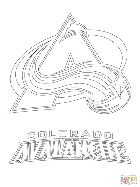 colorado avalanche logo coloring page